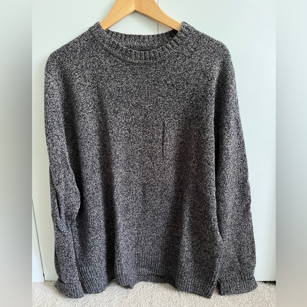 J. Crew L Navy and Tan Sweater Excellent Condition